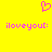 Yellow background with pink pixelated heart symbol above two identical pink text strings reading iloveyou:.