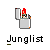 Pixelated icon shows a lighter with a red flame, a small figure inside, and the text 'Junglist' below.