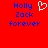 Red background with blue text reading 'Holly Zack forever' and a white pixelated heart symbol above the right side of the text.
