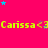 A bright pink background with repeated yellow text "Carissa<3" and scattered blue/purple stars, partially cropped on the right.