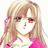 A 48x48 pixel buddy icon split into two frames showing a cartoon character with long blonde hair and pink clothing on the left, and stylized text "Anime IM" above smaller text "COM" on a black background on the right.