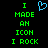 Green pixelated text on black background with blue heart symbol above text, showing two identical static frames.
