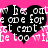 Two black heart shapes on a bright pink background with white pixelated text reading "i'm the one for you i can't be too" repeated across both hearts.