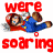 Pixelated 4- shows Mario and Luigi flying with text, stars below. Red