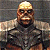 Pixelated character in dark armor with a bald head and stern expression, next to green text reading 'Original Icons .com' on a solid background.