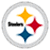 Static circular icon with gray border containing three colored stars and a black bar on white background.
