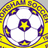 Pixelated soccer ball icon with yellow star center, surrounded by yellow and purple patterned border on yellow background, with blue text reading 'united soccer' and 'r-kel #12 8th in the State'.