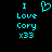 Cyan pixelated text and heart symbol on black background, with one version showing a heart outline and another showing a solid heart.