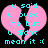 Two identical static images of a broken pink heart with cyan text over black background, each reading 'u said u loved me but u didnt mean it :('.