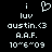 Pixelated white text and symbols on black background with heart symbol above 'luv' text.
