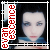 Pixelated portrait of a person with dark hair and blue clothing, framed by a white border with red text reading "evanescence" vertically on the left.