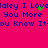 A static image with bright pink background and blue pixelated text repeating 'Haley I Love You More You Know It' with green pixel clusters near 'Love' and 'You'.