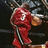 Pixelated image of a basketball player in red jersey with number 3, split into four quadrants with text overlays on red and gray backgrounds.