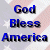 A 50x50 pixel animated buddy icon split into two frames showing "God Bless America" text over a faded American flag background on the left and "OriginalIcons.com" in green text on a dark green background on the right.