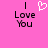 Pixelated text and heart symbol on pink background with one version showing a heart and another showing a vertical line.