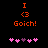 Two side-by-side pixel art displays with orange text and pink/purple symbols on black background, showing animation change in symbol sequence.