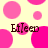 A static image with a light yellow background covered in pink circles of varying sizes, featuring four instances of the text "Ei|een" overlaid on top.