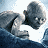 A 48x48 pixel animated contact sheet showing two frames of a Lord of the Rings-themed buddy icon with Gandalf on the left and title text on the right.