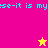 Pixelated text repeats across a split background with a yellow star and pink star in different sections.