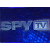 Static blue-toned icon featuring stylized 'SPY TV' text with a pixelated background and light effects.