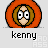 Pixelated cartoon character with orange circular head, brown hair, and wide eyes in various expressions including shouting 'GHFLRYE!!' and reacting to being hit by a frying pan.