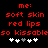 Red pixelated text on black background reads 'me: soft skin red lips so kissable' with white and gray heart symbols below, two identical frames show different heart symbol arrangements.