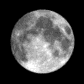 25 grayscale moon phases arranged in five and five against a black background, showing full to new and back to full cycles