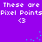 Purple background with repeated white pixel text and cyan dots forming a pattern.