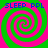 Four identical spiral patterns in green and pink with blue text reading "SLEEP PPL" at the top of each quadrant.