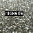 A static contact sheet of seven identical frames showing a pixelated text label over a glittery background.