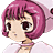 Pixelated anime-style character with pink hair and white outfit on left, black background with pixelated text 'Anime IM' and 'COM' on right.
