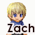 Pixelated character with blonde hair and blue eyes in a static image, wearing a blue shirt over dark pants.