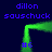 A static digital image features a green neon-style frame with blue text and symbols on a dark background.