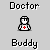Pixel art icon of a character with a red cross on chest, showing sequential animation frames with varying arm positions and props.