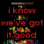 Animated text sequence with changing colors and a small white play button icon on a black background.
