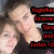 Two people in close proximity with one person's hand near the other's face, red text blocks on right side of image.