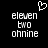 Pixelated white text and a heart symbol on a black background, with two identical side-by-side layouts of text and symbols.