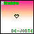 Animated contact sheet of a pixel art buddy icon featuring gradient background, text labels, and heart symbol with color variations across frames.