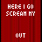 A 5x5 contact sheet of animated frames from a red-themed buddy icon featuring repeated text and handwritten-style script elements.