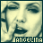 six pixelated showing a person's face with hand near mouth, each displaying different facial expressions and text reading 'ANGELINA' below
