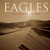 Pixelated image with large white text 'EAGLES' at top, red text below, and a brown-toned landscape background.