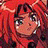 A pixelated anime-style character with red hair and green eyes on the left, next to a black background with white text reading "Anime IM" and "COM" in stylized fonts.