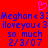 Red background with blue pixelated text repeating 'Meghan <3 iloveyou <3 so much 2/3/07' and a pink heart symbol above the text.