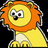 A pixelated yellow lion with an orange mane sits on a black background, next to text reading 'we got some lions in the house' and 'RAW R' below.