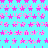 A static image with a cyan background filled with repeating pink text and star symbols.