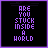 A 5x5 contact sheet of animated frames from a pixel art buddy icon featuring purple text on black backgrounds with some frame-specific visual changes including fish shapes and bleeding effects.