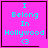Four identical pink square with cyan text "I Belong In Hollywood <3" and black borders, each has a distinct small symbol in the bottom-right corner