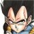 Pixelated close-up of a character with spiky black hair, light skin, and a blue top with yellow accents, set against a dark background.