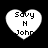 Four heart-shaped icons with pixelated text 'Savy H John' on white backgrounds against black, showing subtle animation differences.