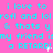 Cyan text on bright pink background repeats 'i love to rolfi and lolfrol' with 'my friend is a RETARD!' phrases, featuring small white crosses.